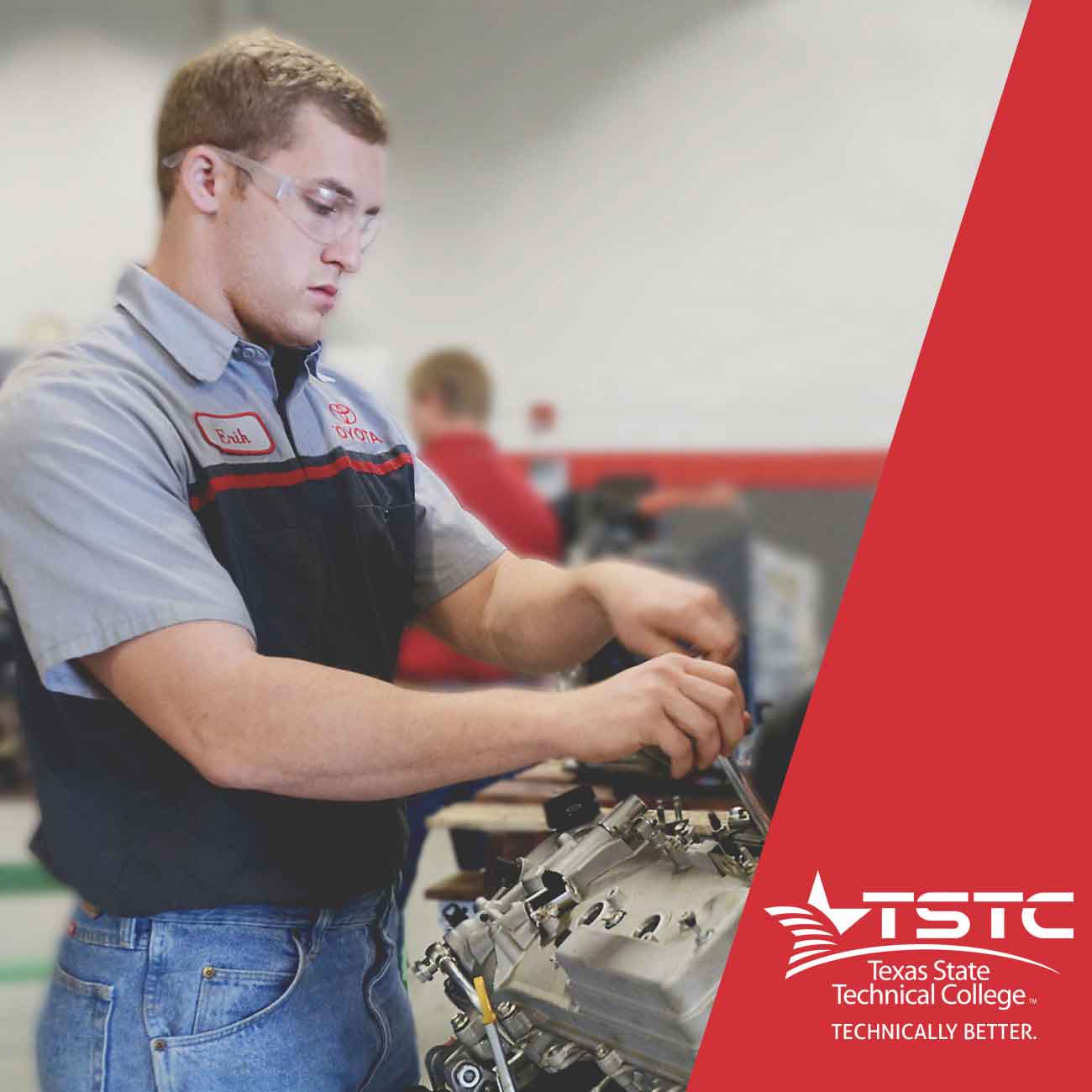Texas State Technical College Student in Toyota Training banner