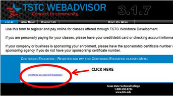 Texas State Technical College Continuing Education Registration Image