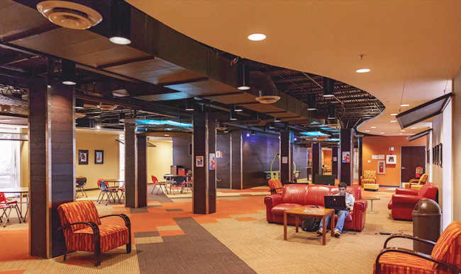 image of the Abilene main campus student lounge area